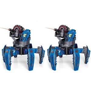 우주 전사 우주 전사 전투 유형 장난감 로봇 무선 조종 탱크(일본어 설명서 포함)(파란색 