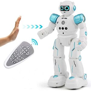다기능 로봇 장난감 무선 제어 로봇 손 흔들어 제어 그것은 노래와 춤(파란색)어린이 장난감