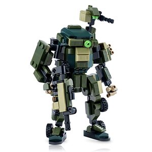 MyBuild Mecaframe 스트라이커 5019 녹색 장갑 블록 군 로봇 피규어