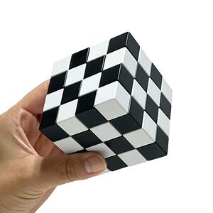 입체모형 만들기세트 어려운퍼즐 만들기수업 (유행 현대)흑백 2 톤 큐브 4 개 4 개의