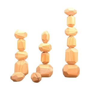 미니퍼즐 입체퍼즐 취미키트 만들기세트 스태킹 스톤16 개 나무 돌 스태킹 게임 균형 분