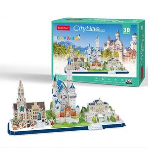 브레인 입체퍼즐 만들기수업 도형퍼즐 3 차원 퍼즐 세계 건축 시리즈 독일 바이에른 도시