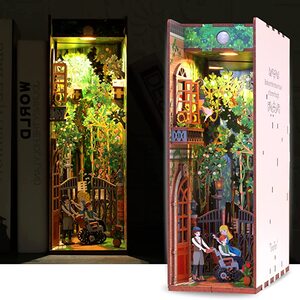 특수큐브 미니퍼즐 입체Puzzle 패턴블럭 어린이 책장 장식 선물(비밀의 정원)나무 책
