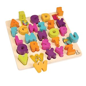 학습퍼즐 유아퍼즐 패턴블럭 브레인 비.장난감 나무 알파벳 퍼즐 성형 퍼즐 26 조각 나