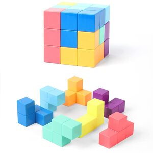 특수큐브 미니퍼즐 입체Puzzle 패턴블럭 포락시 입체 퍼즐 마그레 자석 퍼즐 자석 브