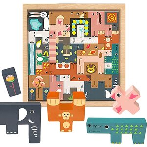 학습퍼즐 유아퍼즐 패턴블럭 브레인 코퍼 장난감 나무 퍼즐 동물 퍼즐 횡령 퍼즐 31 개