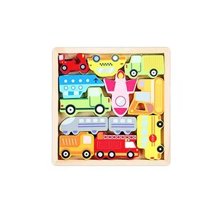유아퍼즐 어려운퍼즐 입체Puzzle 특수큐브 퍼즐나무 귀여운 트럭소방차 등을 타십시오.